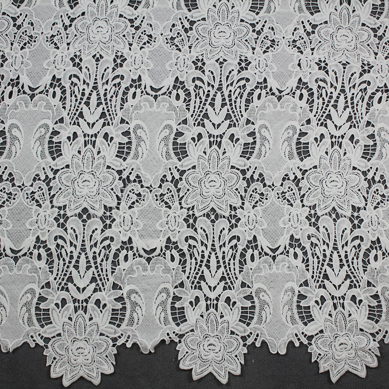 Polyester Embroidery Knit Tulle Mesh Fabric1